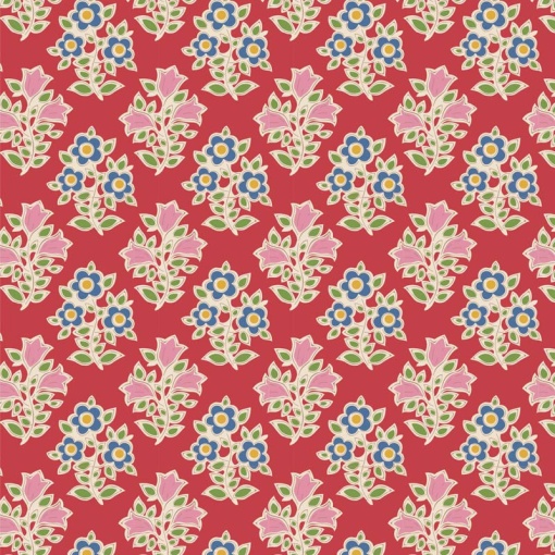 Tecido TILDA Jubilee Farm Flowers Red 1x1,10m