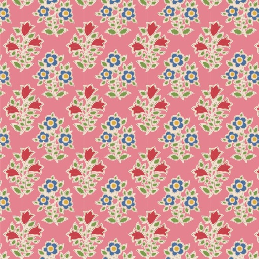 Tecido TILDA Jubilee Farm Flowers Pink 1x1,10m