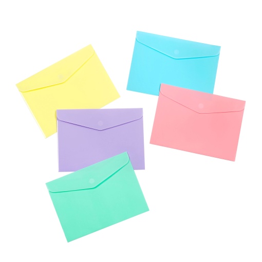 Bolsa para Documentos Fecho Velcro A4 Tipo Envelope Sortidas Pastel VIQUEL RAINBOW