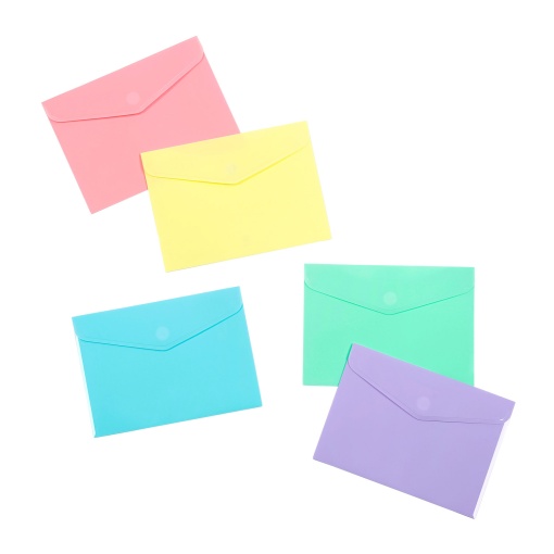 Bolsa para Documentos Fecho Velcro A5 Tipo Envelope Sortidas Pastel VIQUEL RAINBOW