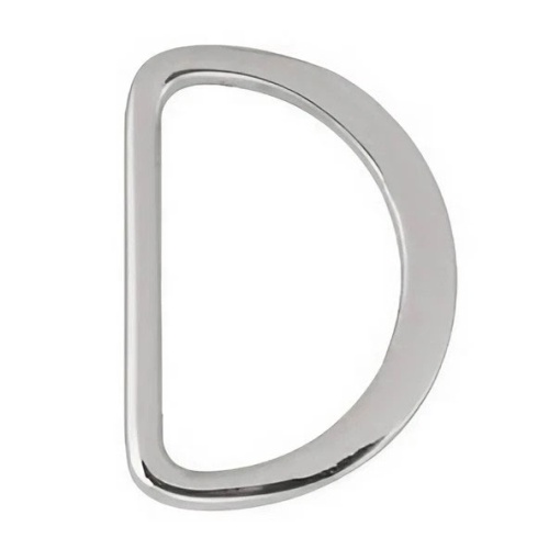 Meia argola de metal 50mm prateado COSE