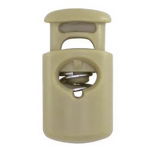 Travão de Plástico para Cordão Retangular 15x28mm Bege COSE