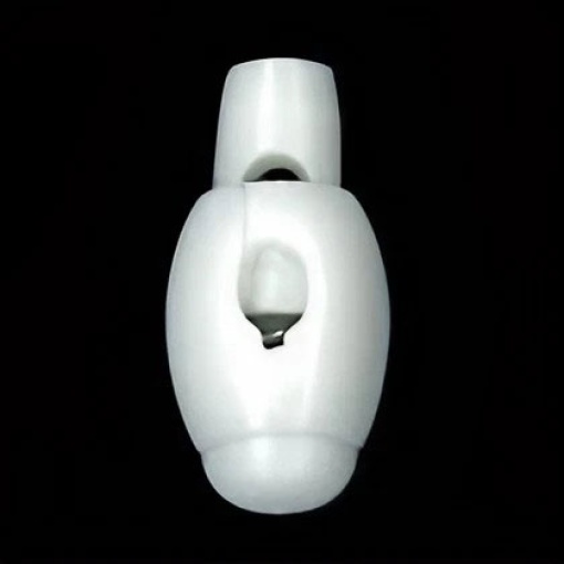 Travão de Plástico para Cordão Oval 10x20mm Branco COSE