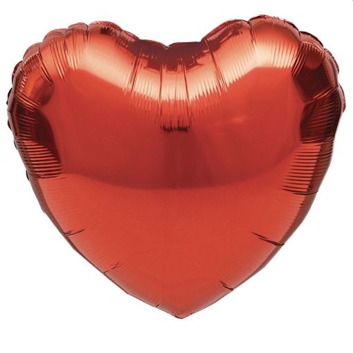 Balão foil coração 18ö 46cm vermelho GIVI ITALIA