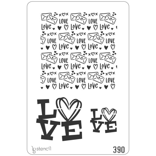 Stencil 20x30cm Love 440390