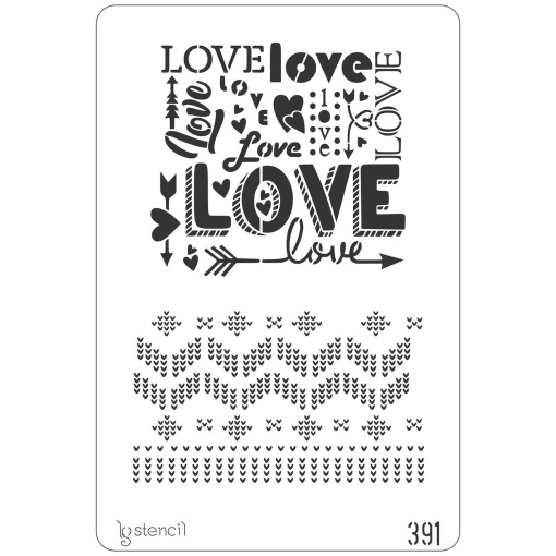 Stencil 20x30cm Love 440391