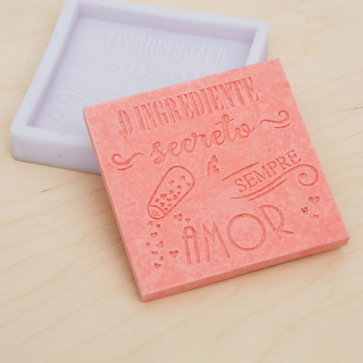 Molde de silicone amor 7x7x0,8cm LG