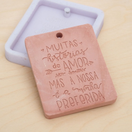 Molde de silicone histórias amor 8x6,5x0,8cm LG