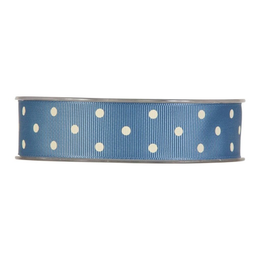 Fita de Tecido MP Lumiere 25mmx20m Pintinhas Azul 07