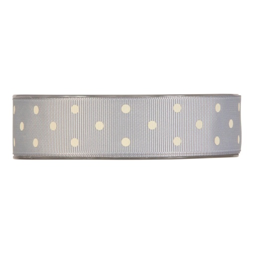 Fita de Tecido MP Lumiere 25mmx20m Pintinhas Cinza 40