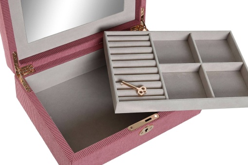 Guarda-joias 27x19x9cm rosa ITEM