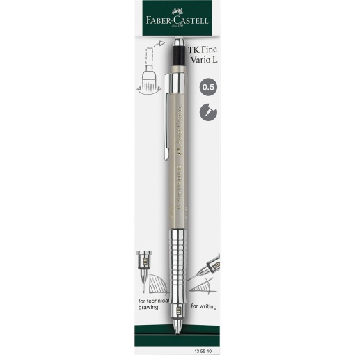 Faber-Castell Tk-fine Vario L 0.5mm mechanical pencil, champagne color.