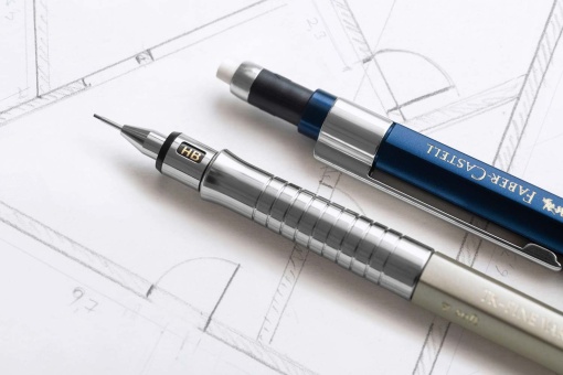 Faber-Castell Tk-fine Vario L 0.5mm mechanical pencil, champagne color.