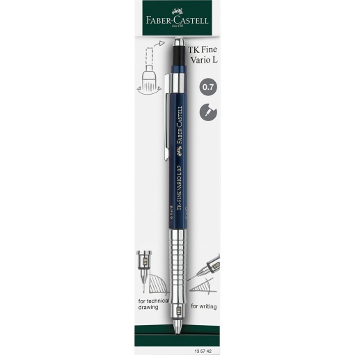 Faber-Castell Tk-fine Vario L 0.7mm mechanical pencil, indigo blue.