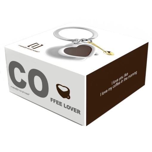 Metamorphosis heart-shaped teacup keychain