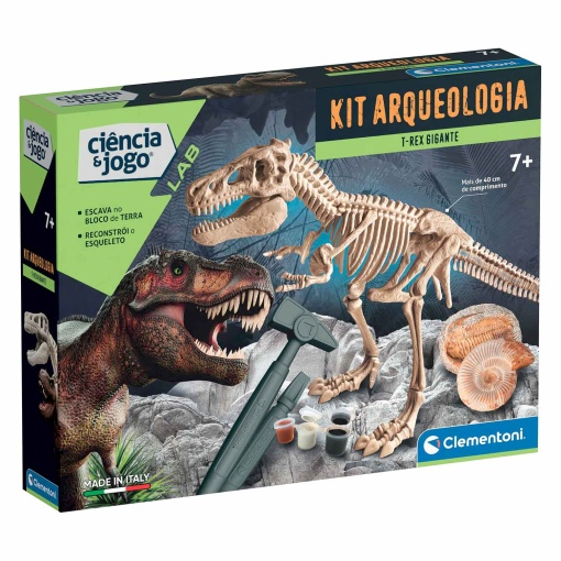 Kit Arqueologia "T-rex Gigante" Ciência & Jogo Lab