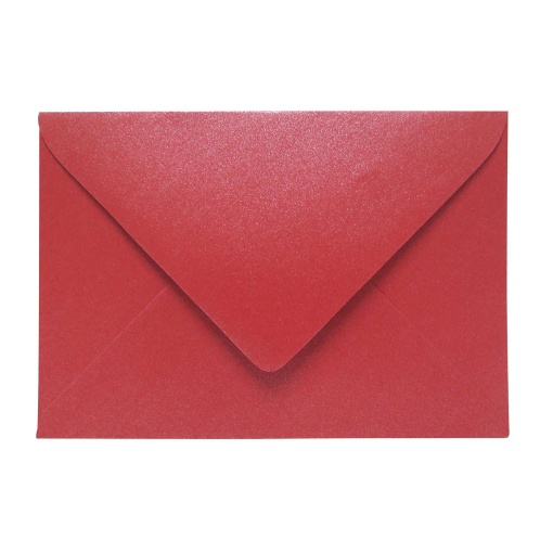 Envelope Metalizado SIMPLY B6 Pala Bico 120x175mm Vermelho 10 unidades
