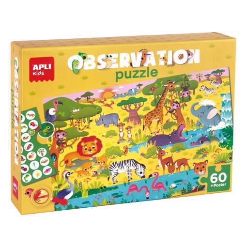 Puzzle APLI Kids 60 peças observação da selva