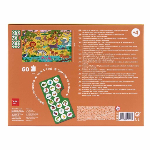 Puzzle APLI Kids 60 peças observação da selva