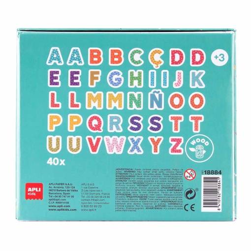 Magnets Letras de Madeira 40 Peças APLI Kids