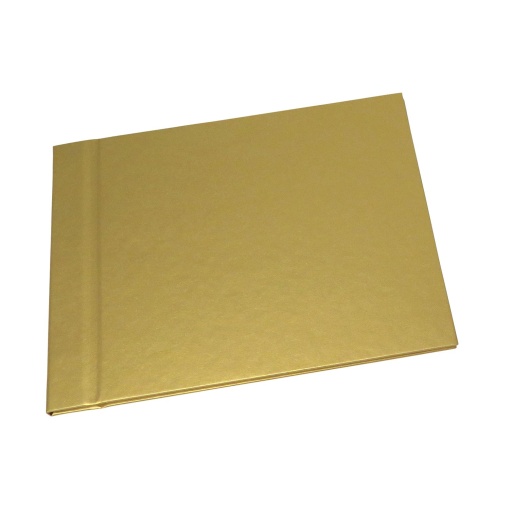 Livro de Honra 18x23,5cm Horizontal 25 folhas Metallic Luxus Dourado SIMPLY