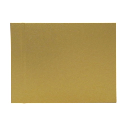 Livro de Honra 18x23,5cm Horizontal 25 folhas Metallic Luxus Dourado SIMPLY