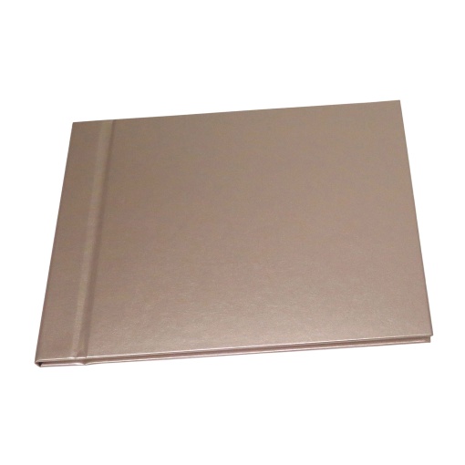 Livro de Honra 18x23,5cm Horizontal 25 folhas Metallic Luxus Bronze SIMPLY