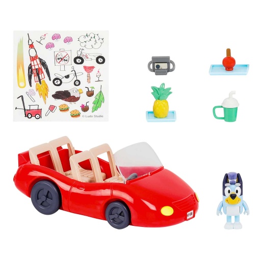 BLUEY Figura + carro Conversível FAMOSA