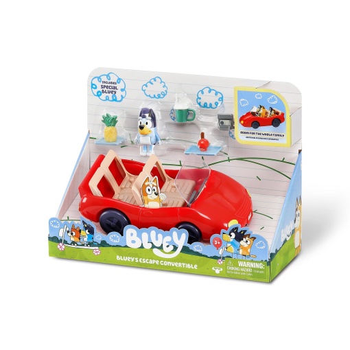 BLUEY Figura + carro Conversível FAMOSA