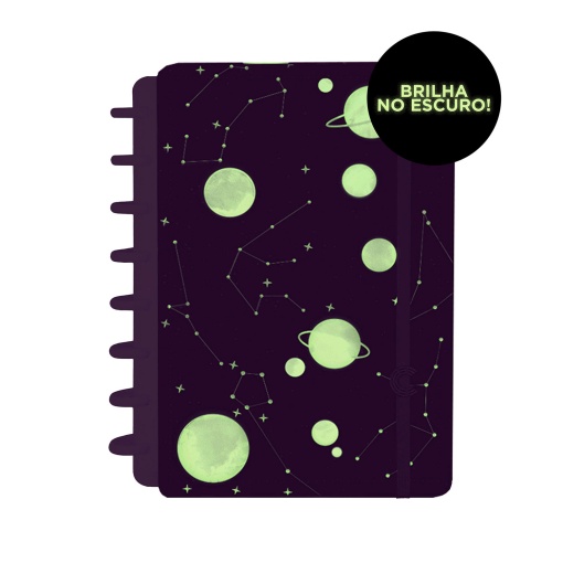 CADERNO INTELIGENTE Grande (215x280mm) Pautado Purple Galaxy By Gocase