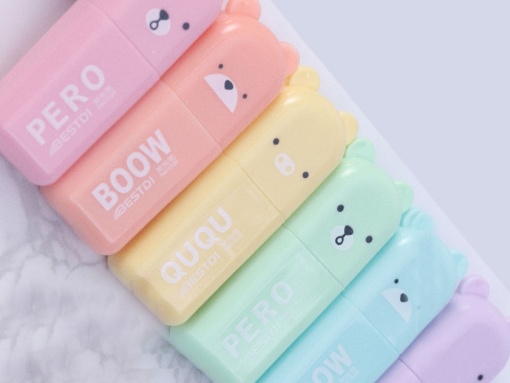 Sublinhador I-TOTAL Macaron Ursinhos 6 Cores