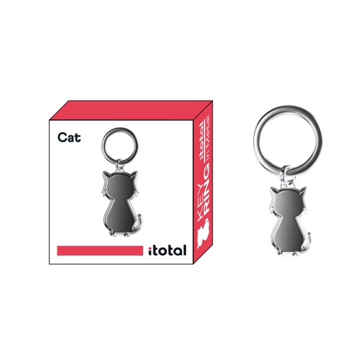 Porta-chaves metálico iTotal gato