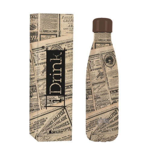 Garrafa Térmica I Drink 500ml Old Newspaper
