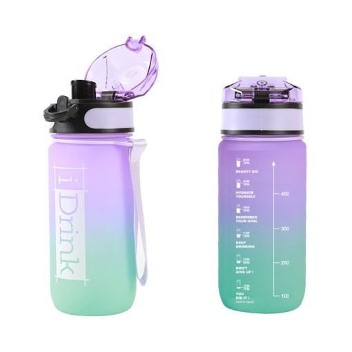 Garrafa em Tritan I Drink 500ml lilás/verde