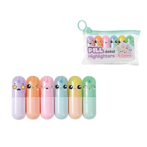 Sublinhador I-TOTAL Macaron Cara 6 Cores