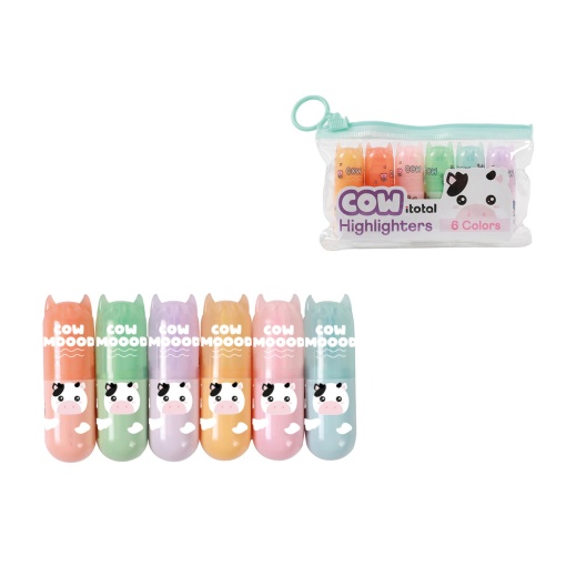 Sublinhador I-TOTAL Macaron Vaca 6 Cores