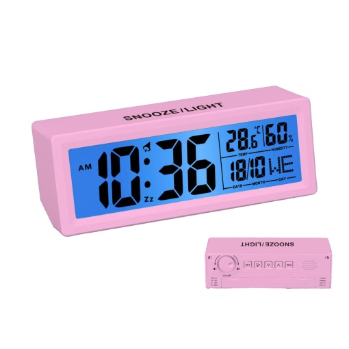 Relógio despertador iTotal rosa
