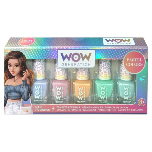 Conjunto 5 vernizes WOW Generation cores pastel Wow00018
