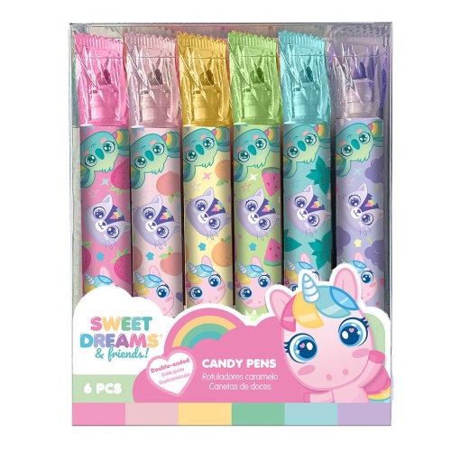 Sublinhador Perfumado 2 Pontas Sweet Dreams & Friends (6 unidades)