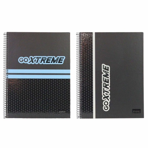 Caderno A4 Capa Dura Espiral ANCOR Evaw Goxtreme 2024 Pautado 80 folhas 90g Sortido