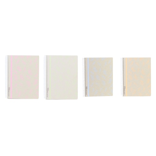 Caderno A4 Espiral ANCOR Ecologique Quadriculado 80 folhas 90g Sortido