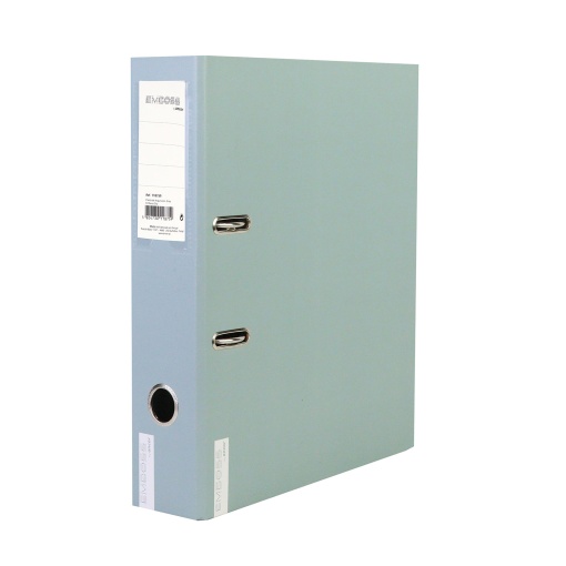 Pasta de Arquivo ANCOR EMBOSS Dry A4 Comercial lombada de 80mm 2 Argolas Cinza