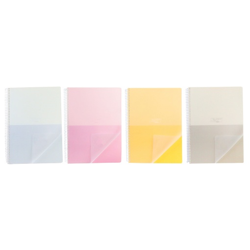 Caderno A4 Capa Plástica Espiral ANCOR Superlight Pautado 80 folhas 70g Sortido
