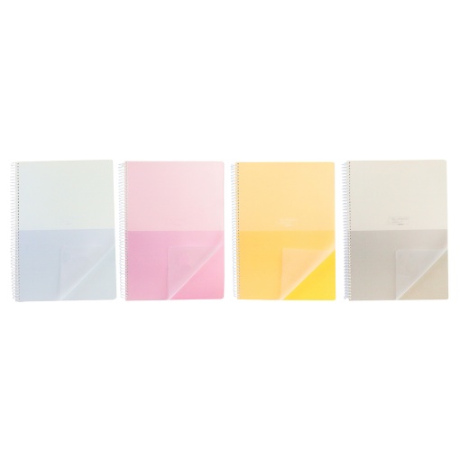 Caderno A4 Capa Plástica Espiral ANCOR Superlight Quadriculado 80 folhas 70g Sortido