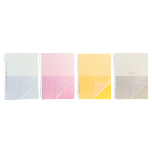 Caderno A5 Capa Plástica Espiral ANCOR Superlight Pautado 80 folhas 70g Sortido