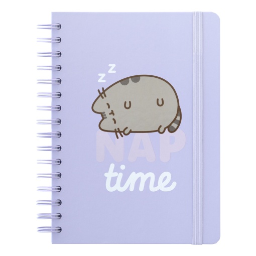 Caderno A5 Capa Dura ESPRIRAL PUSHEEN MOMENTS 2024 PONTILHADO 90 folhas 100g
