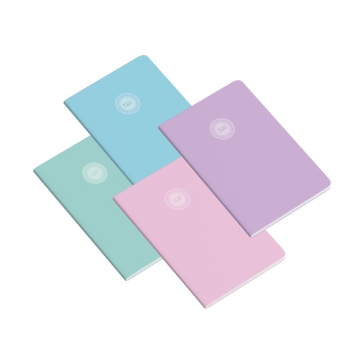 Caderno A4 Capa Plástica Agrafado AMBAR Moonflower CAMPUS 2025 Pautado 48 folhas 90g Sortido