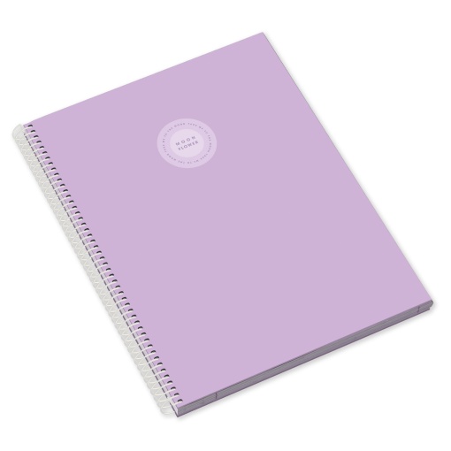 Caderno A4 Capa Dura Espiral AMBAR Moonflower CAMPUS 2025 Quadriculado 80 folhas 90g Sortido