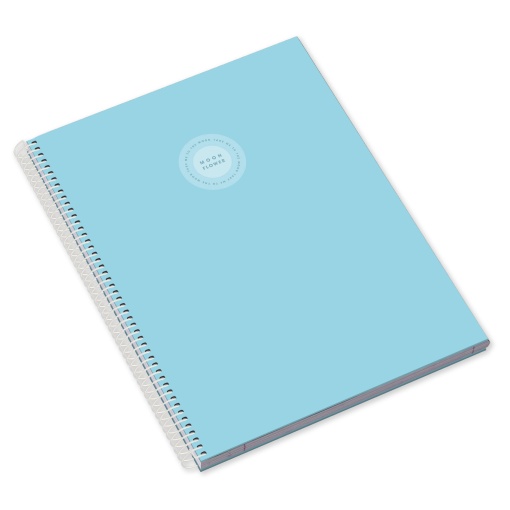 Caderno A4 Capa Dura Espiral AMBAR Moonflower CAMPUS 2025 Quadriculado 80 folhas 90g Sortido