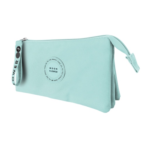 Estojo Escolar AMBAR Moonflower CAMPUS Mint 2025 Triplo